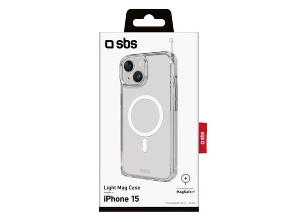 SBS TELIGMAGIP1561T, Suojus, Apple, iPhone 15, 15,5 cm (6.1"), Läpinäkyvä