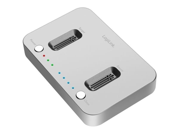 LogiLink USB 3.2 Gen2 Quickport, 2-Bay, for M.2 NVMe SSD, clone-function