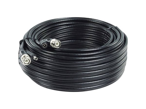 B & S Technology RG 59/20 BNC (sf) ström/video-förlängningskabel [1x DC-hylsa 5,5 mm, BNC-anslutning - 1x DC-anslutning 5,5 mm, BNC-anslutning] 20,...