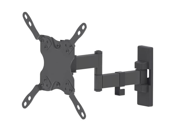 Manhattan TV & Monitor Mount, Wall, Full Motion, 1 screen, Screen Sizes: 13-42", Black, VESA 75x75 to 200x200mm, Max 20kg, Tilt & Swivel with 3 Piv...