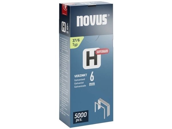 Novus Tools 042-0770 Fin tråd hæfteklammer Type 37 5000 stk Dimensioner (L x B x H) 6 x 10.6 x 6 mm