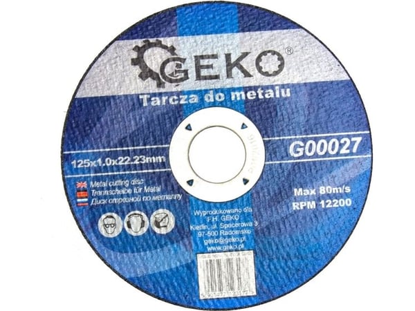 Geko Metallin leikkuukiekko 125x1.0 10/50/400 (G00027)