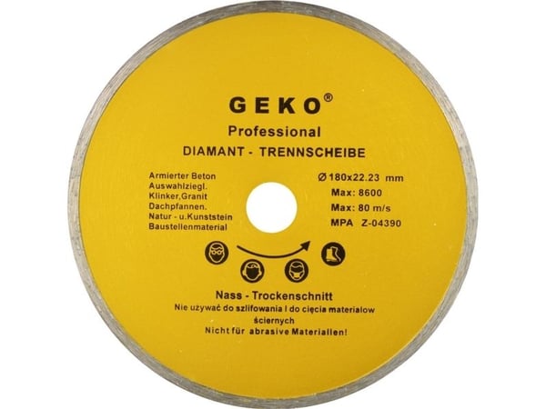 Geko diamantblad 180 mm x 22,23 hel (G00243)