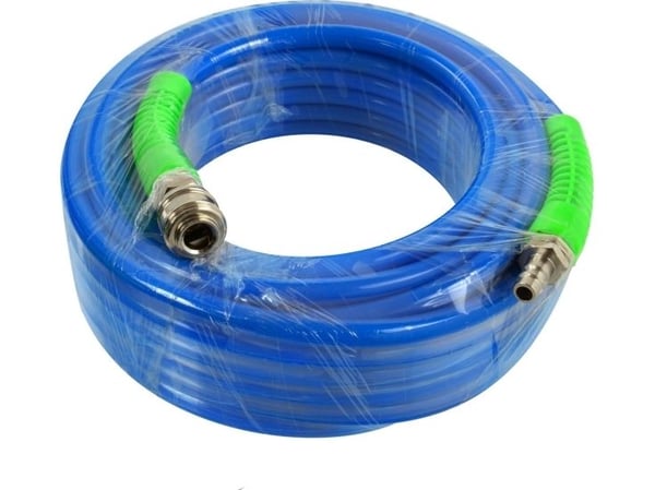 Geko PU forsterket pneumatisk slange 15m 12mmx8mm blå (10)