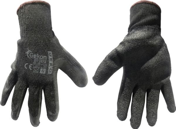 GEKO vernehansker GEKON str. 9/latex, svarte, tykke (12/240)
