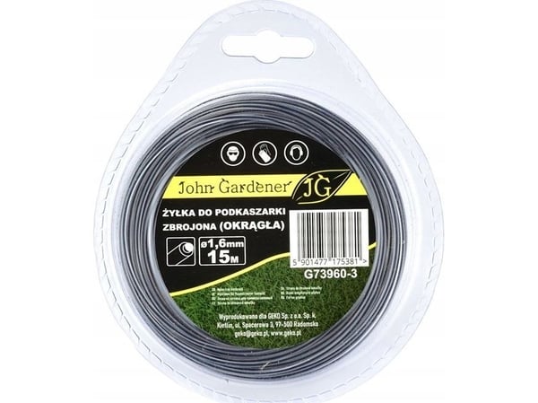 Geko zylka til trimmer, armert (rund) 1,6 mm x 15 m (10/120)