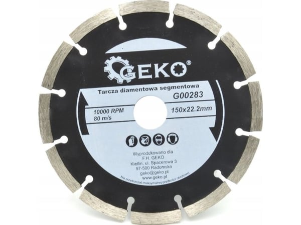 Geko segmentert diamantkappskive 150 mm x 22,2 mm (50)