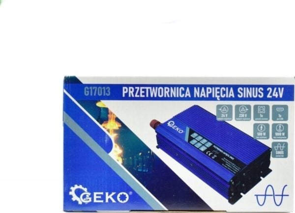 Inverter Geko sinusomformer 24V/230V 500/1000W