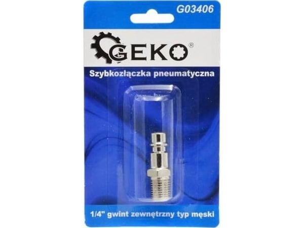 Geko snabbkoppling pneumatisk typ hane 1/4" utvändig gänga (blister) G03406