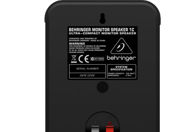 Behringer 1C-BK högtalare, 2-vägs, svart, kabelansluten, 100 W