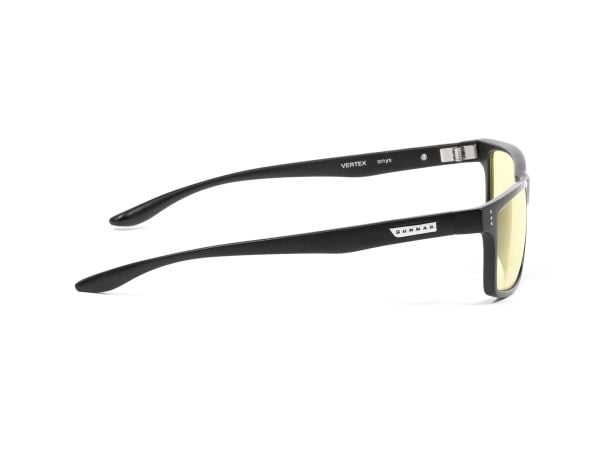 Gunnar Optiks Vertex, Unisex, Rektangel, Mote, Svart, Plastikk, Rav