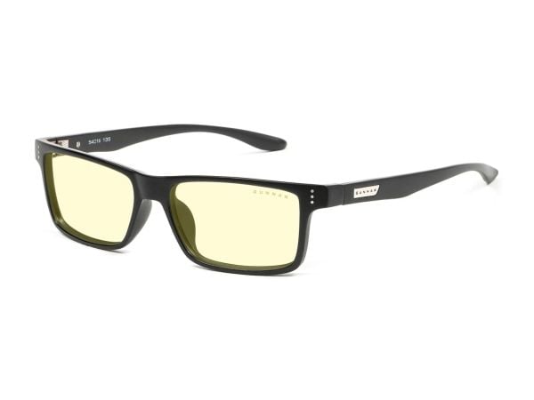 Gunnar Optiks Vertex, Unisex, Rektangel, Mote, Svart, Plastikk, Rav