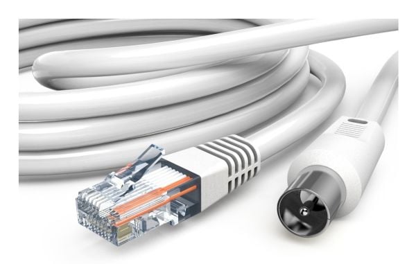 Hama 00205032, 2,5 m, Koaksiaalinen, RJ-45, Valkoinen