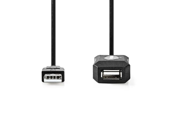 Nedis CCGL60EXTBK50, 5 m, USB A, USB A, USB 2.0, 0,48 Gbit/sek., Lajittelu