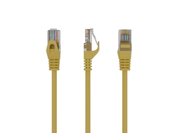 Cablexpert - Koblingskabel - RJ-45 (hann) til RJ-45 (hann) - 6.2 mm - UTP - CAT 6 - formstøpt, uten hindringer - gul