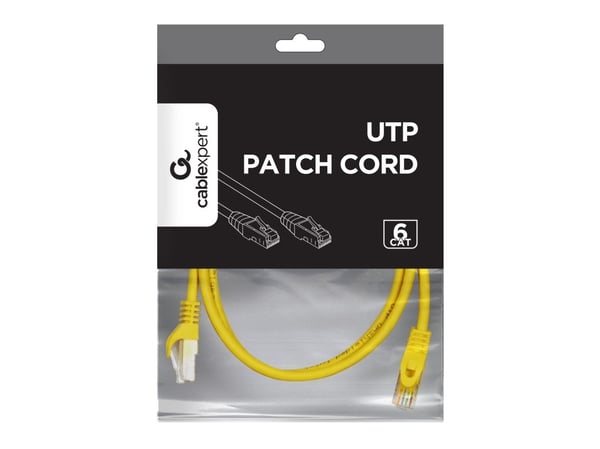Cablexpert - Koblingskabel - RJ-45 (hann) til RJ-45 (hann) - 6.2 mm - UTP - CAT 6 - formstøpt, uten hindringer - gul