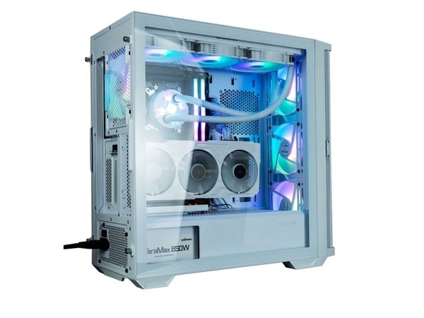Zalman Z10 DUO - Mid tower - ATX - sidepanel med vindu (herdet glass) - ingen strømforsyning (ATX) - hvit - USB/lyd