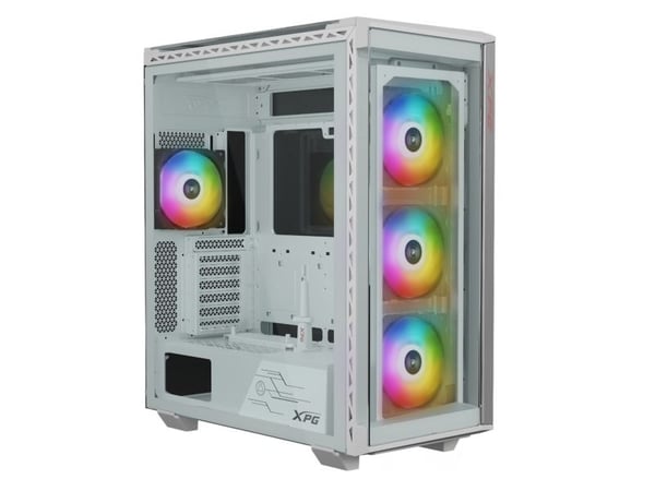 XPG BATTLECRUISER II ST, Midi Tower, PC, Hvit, ATX, EATX, Micro ATX, Mini-ITX, Rustfritt stål, Spilling