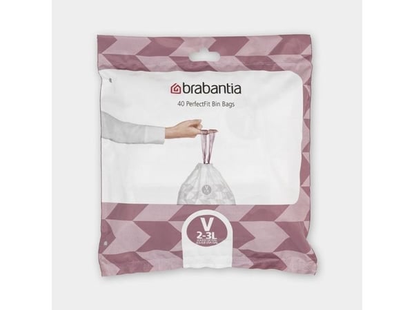Brabantia PerfectFit garbage bags size V2-3L - 40 pcs - Model 100253 - 290x235mm