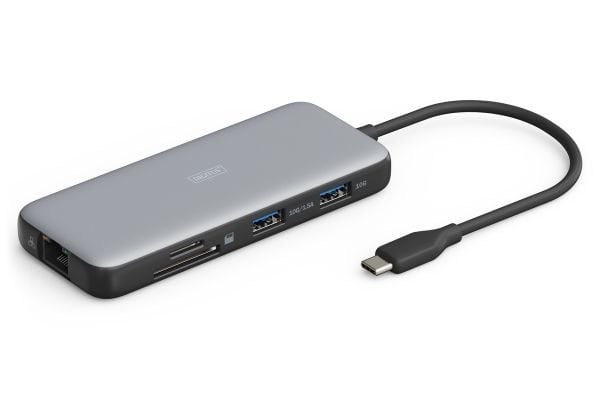DIGITUS - Dokkingstasjon - USB-C - 2 x HDMI - 1GbE