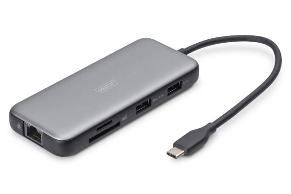 DIGITUS - Dokkingstasjon - USB-C - 2 x HDMI - 1GbE