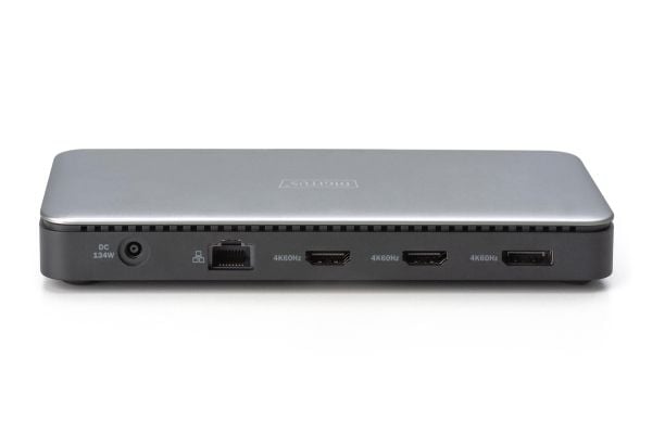 Digitus DA-70917, langallinen, USB 3.2 Gen 2 (3.1 Gen 2) Type-C, 1.4/2.2, 10 100 1000 Mbit/s, musta, harmaa, MicroSD (TransFlash), SD