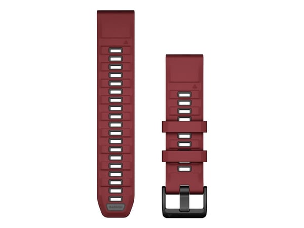 Garmin QuickFit 22 - Klokkestropp for sportsur - silikon - marsala, grafitt
