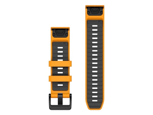 Garmin QuickFit, Band, Smartklokke, Grafitt, Oransje, Garmin, Approach S60, Approach S62, Approach S70 - 47 mm, D2 Delta, D2 Mach 1, Descent G1, De...