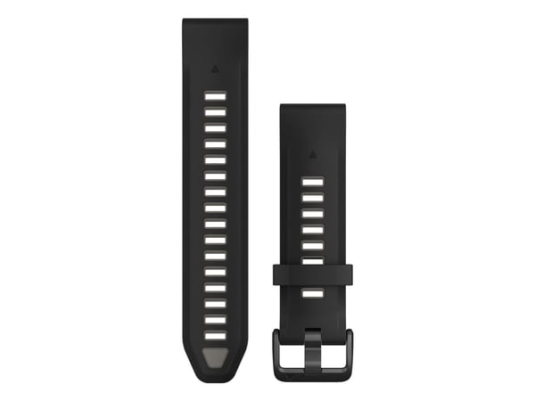 Garmin Garmin QuickFit-ranneke 20 mm silikoni musta/hiutale harmaa