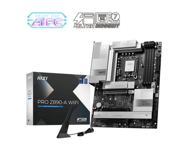 MSI PRO Z890-A WIFI - Hovedkort - ATX - LGA1851-sokkel - Z890 Chipset - USB4, USB 3.2 Gen 1, USB 3.2 Gen 2, USB-C 3.2 Gen 2x2, USB-C 3.2 Gen2 - 5 G...
