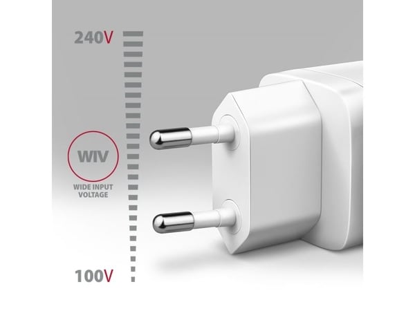 AXAGON ACU-PD30W - Strømadapter - 30 watt - 3 A - PD 2.0, PD 3.0, QC 2.0, QC 3.0, QC 4.0+, Huawei Fast Charge, PD/PPS, AFC, SFC (USB-C) - hvit