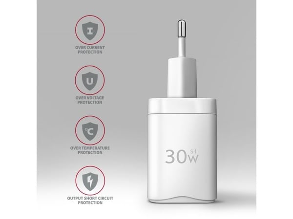 AXAGON ACU-PD30W - Strømadapter - 30 watt - 3 A - PD 2.0, PD 3.0, QC 2.0, QC 3.0, QC 4.0+, Huawei Fast Charge, PD/PPS, AFC, SFC (USB-C) - hvit