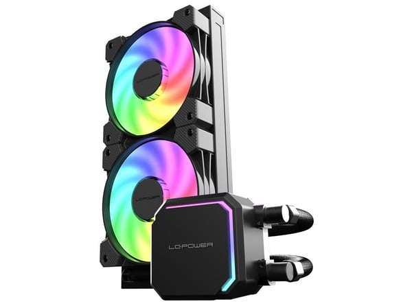 LC-POWER CPU-jäähdytin 250W 2x120mm f.Intel jopa 1851,jopa AMD5,musta