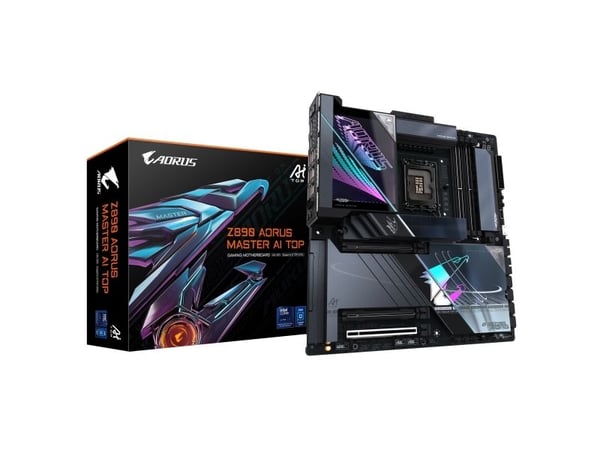 AORUS Z890 MASTER AI TOP - Hovedkort - utvidet ATX (E-ATX) - LGA1851-sokkel - Z890 Chipset - USB4, USB-C, USB 3.2 Gen 2, USB 3.2 Gen 1 - 2 x 2.5 Gi...