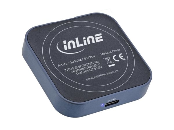 InLine Clip Case - Magneettinen USB-C-kotelo SATA III &amp; NVMe M.2 SSD-asemille (00031M)