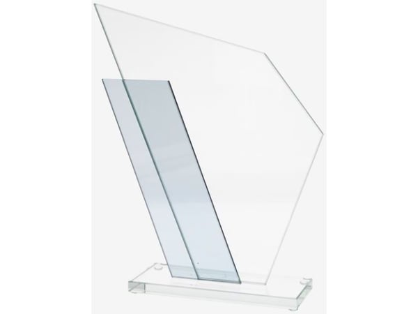 Tryumf trofé i glass med oppsprukket sokkel GS615-24/FP