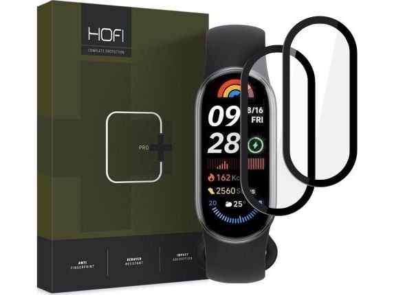 HYBRID GLASS HOFI HYBRID PRO+ 2-PAK XIAOMI SMART BAND 9/9 NFC SVART