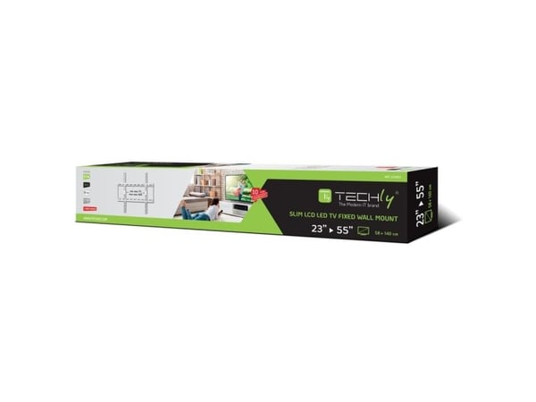 TECHly - Konsol - för LCD-display - vit - skärmstorlek: 23"-55" - väggmonterbar