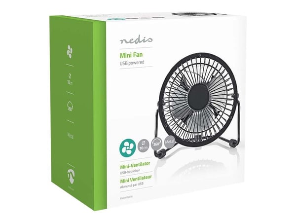 Nedis - Kjølevifte - bordtopp - 10 cm - svart