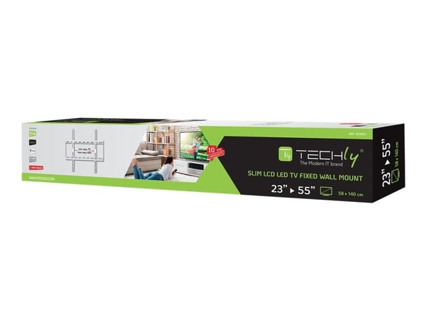 TECHly - Konsol - för LCD-display - vit - skärmstorlek: 23"-55" - väggmonterbar