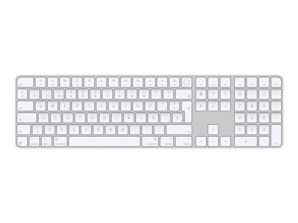 Apple Magic Keyboard with Touch ID and Numeric Keypad - Tastatur - USB-C - trådløs - Bluetooth - QWERTY - Spansk - hvite taster