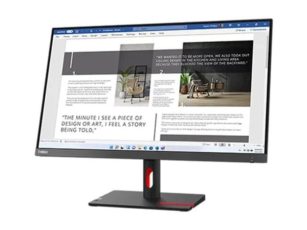 Lenovo ThinkVision S27i-30 - LED-skjerm - 27" - 1920 x 1080 Full HD (1080p) @ 100 Hz - IPS - 300 cd/m² - 1300:1 - 4 ms - 2xHDMI, VGA - stormgrå