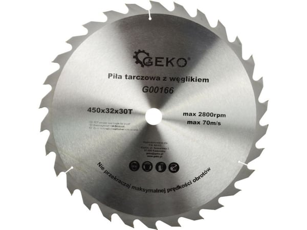 Geko Wood skive 450 x 32 mm 30 tenner (G00166)