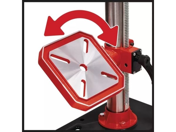Einhell TC-BD 630/1, Søyleboremaskin for benkmontering, Nøkkel, B16, Rotasjon, Sort, Rød, 250 RPM