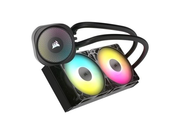 Corsair Nautilus 240 RS ARGB Liquid, All-in-one-nesteenjäähdytin, 2100 RPM, musta