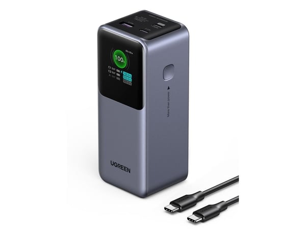 Ugreen 20000mAh 130W Fast Charging Powerbank, 20000 mAh, Litium, Harmaa