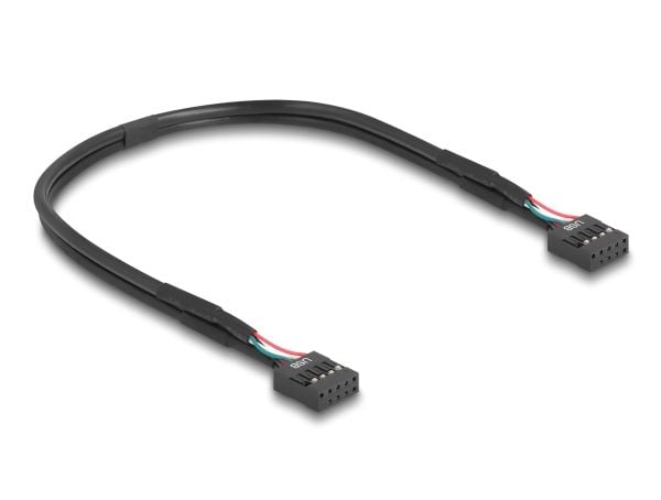 Delock - USB-adaptersett - 9-pins USB 2.0-plugg (hann) til 20 pin USB Type E (hunn) Key A, angled - magnetisk