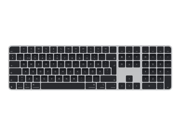 Apple Magic Keyboard with Touch ID and Numeric Keypad - Tastatur - USB-C - trådløs - Bluetooth - Svensk - svarte nøkler