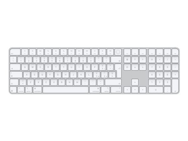Apple Magic -näppäimistö Touch ID:llä ja numeronäppäimistöllä - Näppäimistö - USB-C - langaton - Bluetooth - QWERTY - Italialainen - valkoiset näpp...