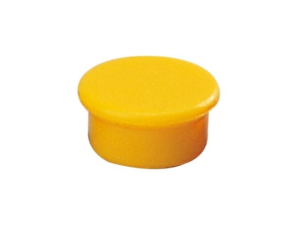 Magneetti dahle, rund, 13 mm, gul, pakke a 10 stk.